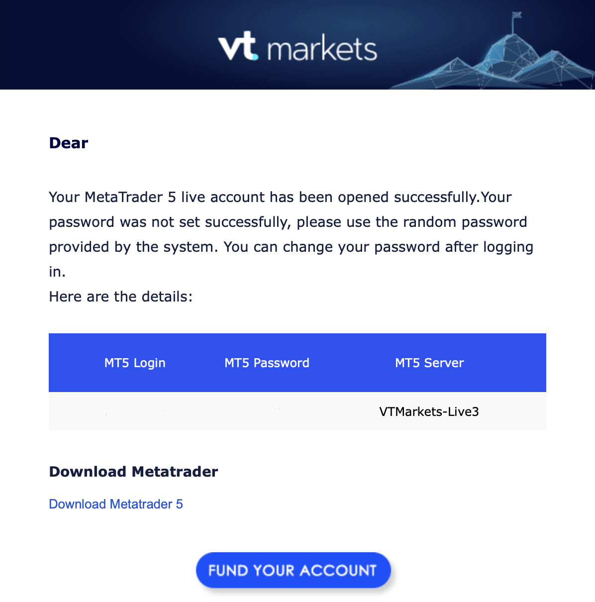 Where to find MT5 account number and server